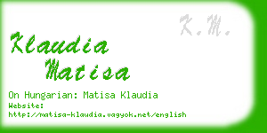 klaudia matisa business card